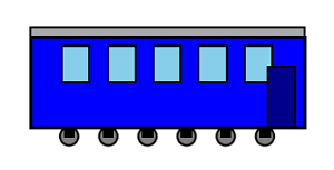 Python電車のイラスト（窓とドアが重なっている）